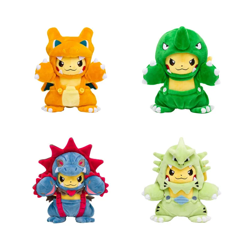 Аниме Пикачу Косплей Hydreigon Tyranitar Charizard Pok маньяк Peluche плюшевые игрушки для детей на день рождения Рождественский подарок SA1900