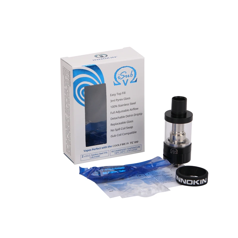 Оригинальный атомайзер Innokin iSub V Tank 3 мл с регулируемым потоком воздуха топовый