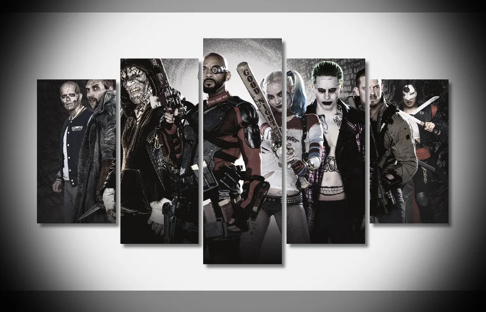 

6935 suicide squad new poster poster Framed Gallery wrap art print home wall decor wall picture Already to hang digital print