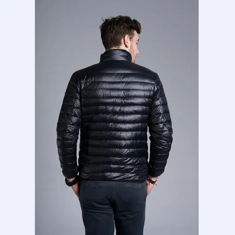 Down Jacket Men Casual Spring Autumn Winter Stand Collar Fashion Warm Coat Mens Ultra Light Thin White Duck Down Jackets 4XL