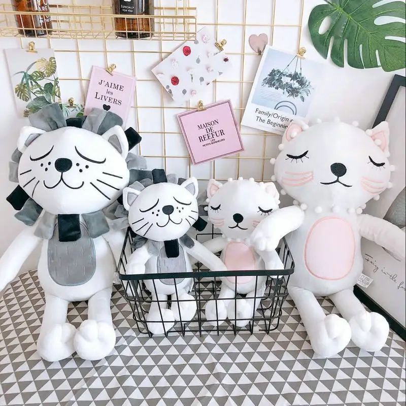 40 см Kawaii плюшевая кошка Лев Кукла игрушки для детской комнаты декор Мягкие