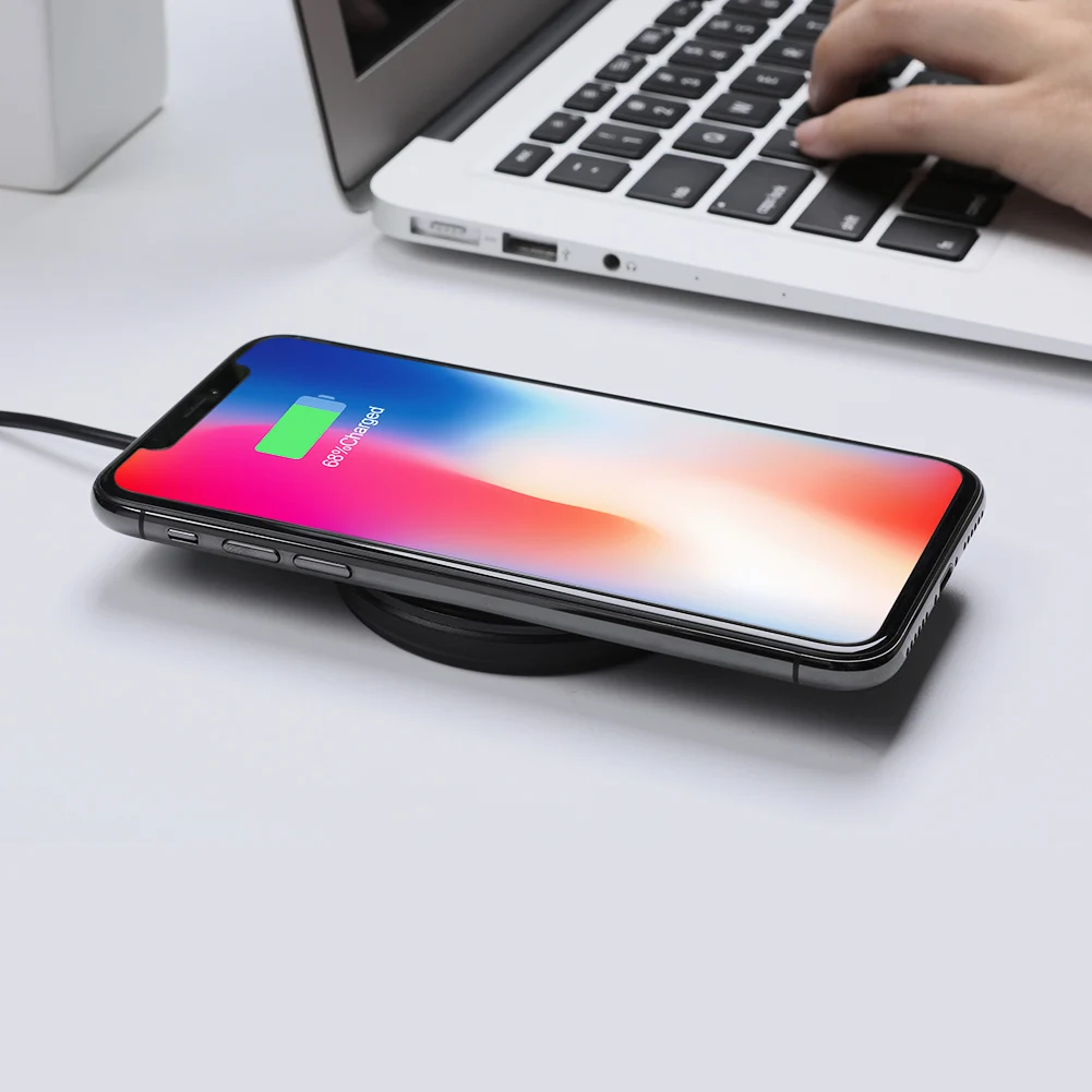 Nillkin Mini 10 Вт Быстрое беспроводное зарядное устройство Qi для Samsung S9 S10 S8 Plus Note 9