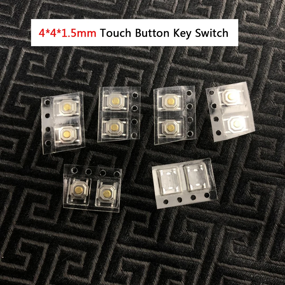 

CHKJ 2PCS Touch Swicth for Car Key Tactile Switch Push Button Size 4*4*1.5MM Auto Remote Control Tablet Micro Switch Key Touch