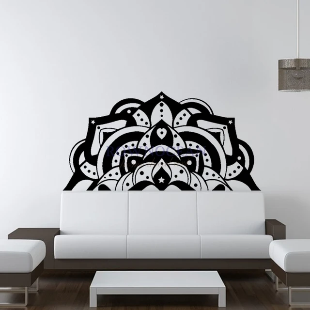 half mandala wall decals sticker fashion bedroom decor boho bohemian