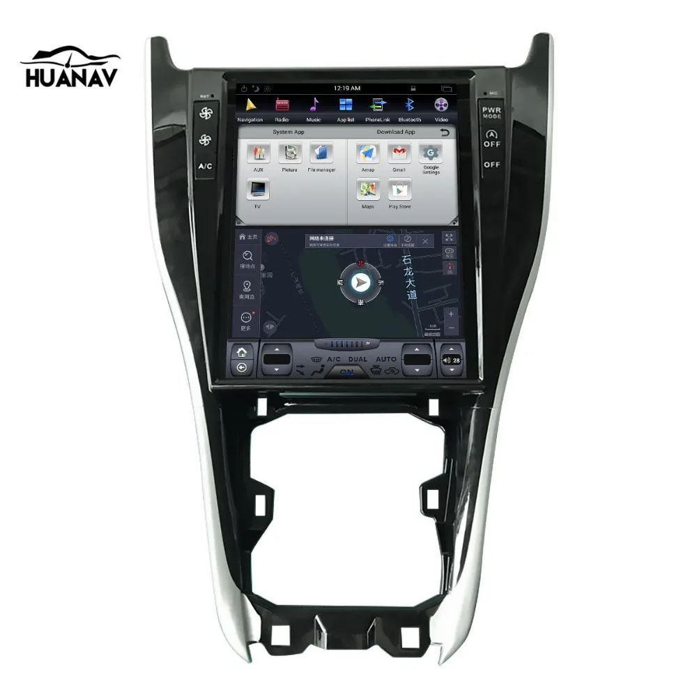 Автомобильный GPS навигатор 12 1 дюйма в стиле Tesla на Android для Toyota Harrier 2013 2018