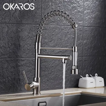 

OKAROS Chef Kitchen Faucet Sink Mixer Tap Black