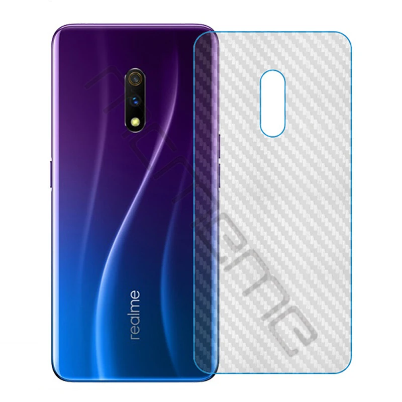 

For OPPO Realme 3 Pro X Lite Clear 3D Carbon Fiber Soft Screen Protector Back Sticker Protective Film Not Tempered Glass 5pcs