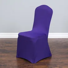 100 шт Фиолетовый растягивающийся стул для дома Обложка для свадьбы/вечерние универсальные банкетные украшения для отеля