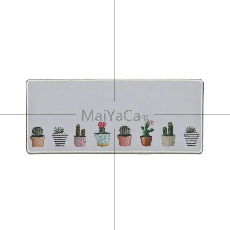 Красивое аниме Maiyaca прочный Настольный коврик для мыши с акварелью КАКТУСОМ
