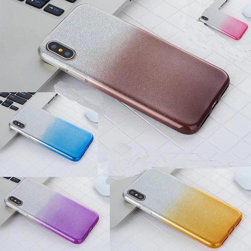 Для iPhone XR чехол Ультратонкий Градиент прозрачный мягкий ТПУ задняя крышка для XS