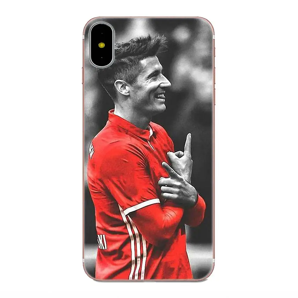 Мягкий ТПУ Капа Чехол Футбол Lewandowski для Apple iPhone 4 4S 5 5C 5S SE 6 6S 7 8 Plus X XS Max XR - Цвет: as picture