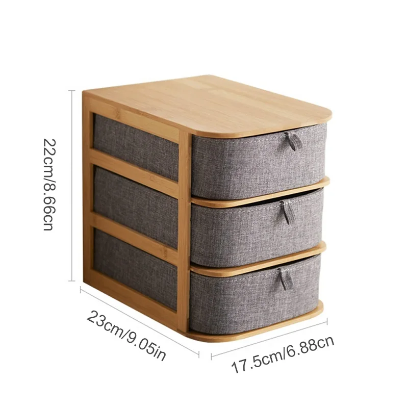 Многослойный ящик, бамбуковый деревянный Настольный ящик для хранения, офисный водонепроницаемый ящик для хранения, многослойная структура, для хранения дома
