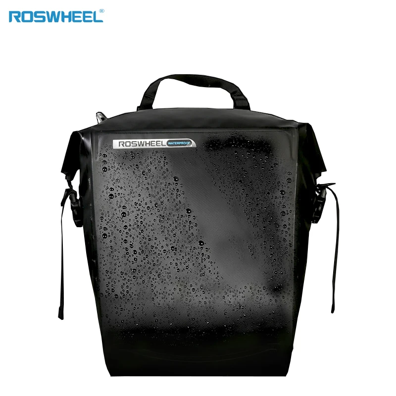 Excellent ROSHWEEL 2017 waterproof pannier bike trunk cargo bag rainproof rear bag 25L wholesale 0