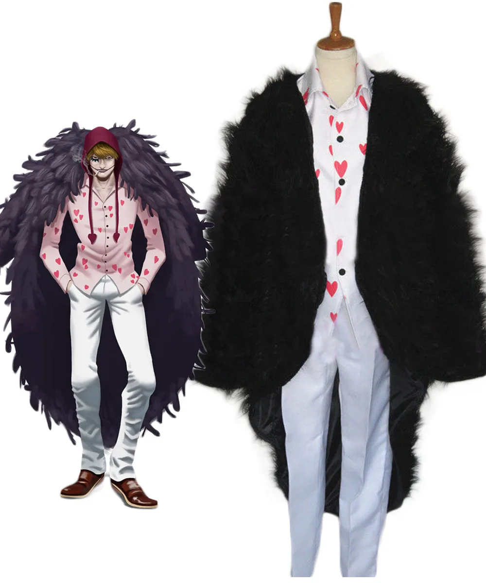 Donquixote Rosinante cosplay one piece Donquixote Rosinante Corazon Косплей Костюм изготовленный на заказ любой размер