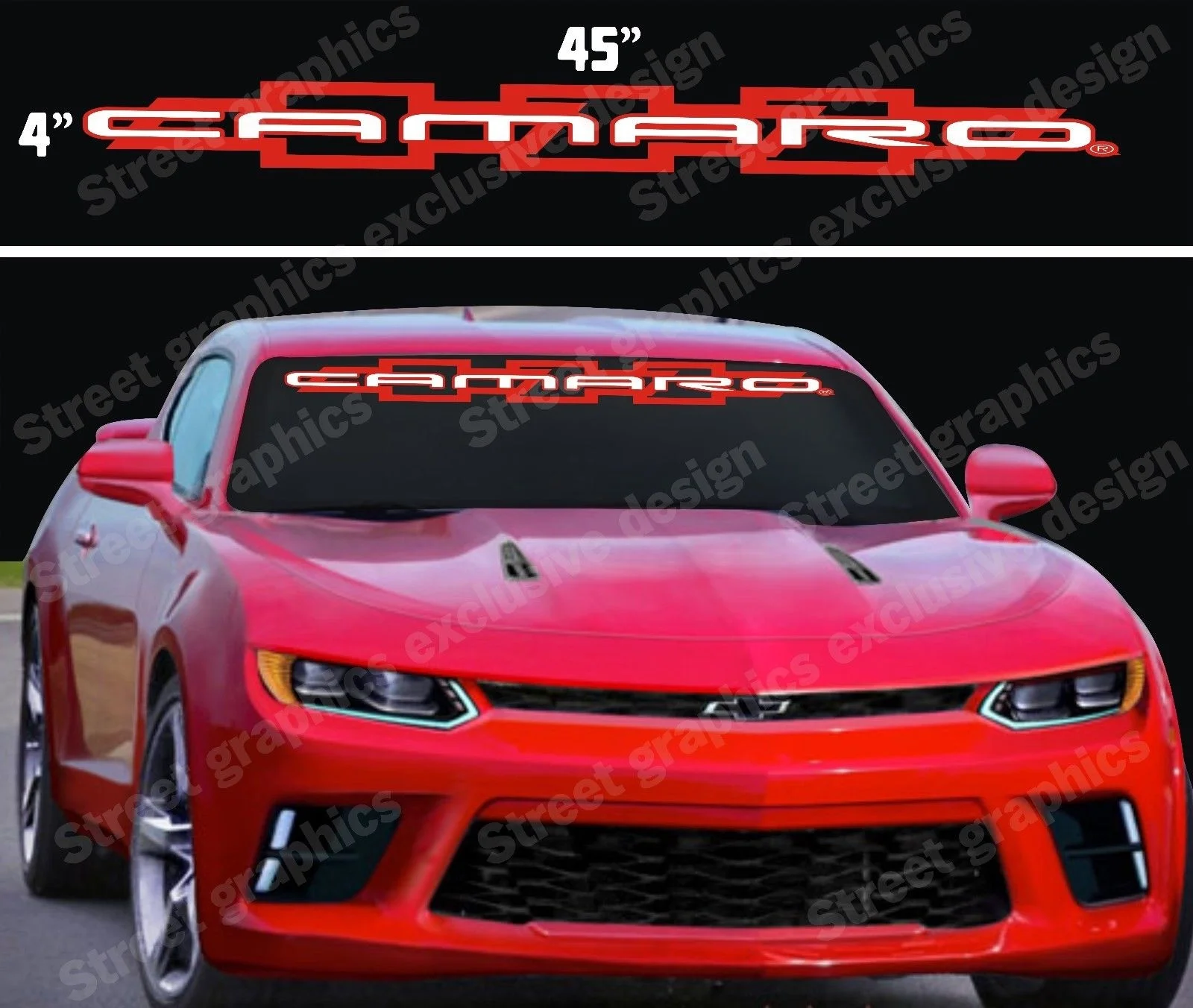 Виниловая наклейка на лобовое стекло Для CAMARO Стайлинг автомобиля|Наклейки