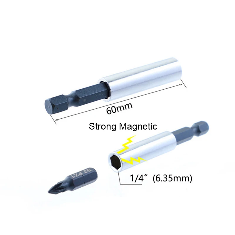 1/4 "(6,35 мм) Набор отверток S2 сплав сталь Multitul с магнитным для храпового ключа и электроинструмента с коробкой для инструментов