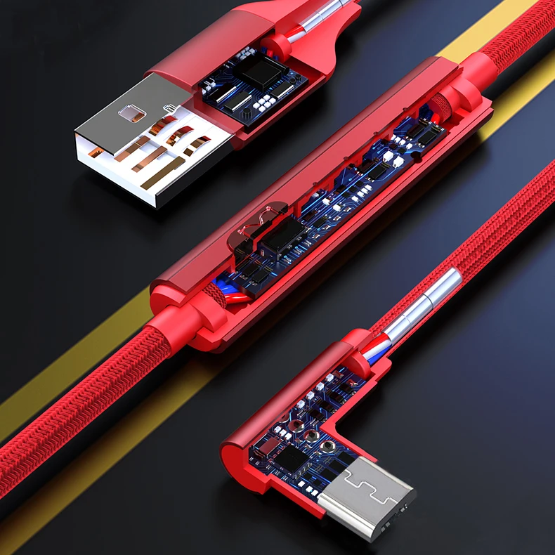 2 шт./упаковка Micro USB кабель с таймером и нейлоновой оплеткой|Кабели для мобильных
