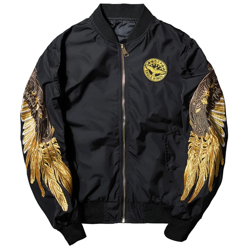 NIANJEEP Embroidery 2018 Nen Spring Autumn Black Army green Bomber Jacket Men Streetwear Brand-clothing M-XXL flight jacket