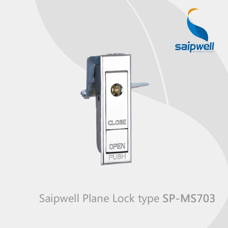 

Saipwell SPMS703 push lock for metal cabinet security door locks and handle metal cabinet hasp lock in 2-PCS-PACK