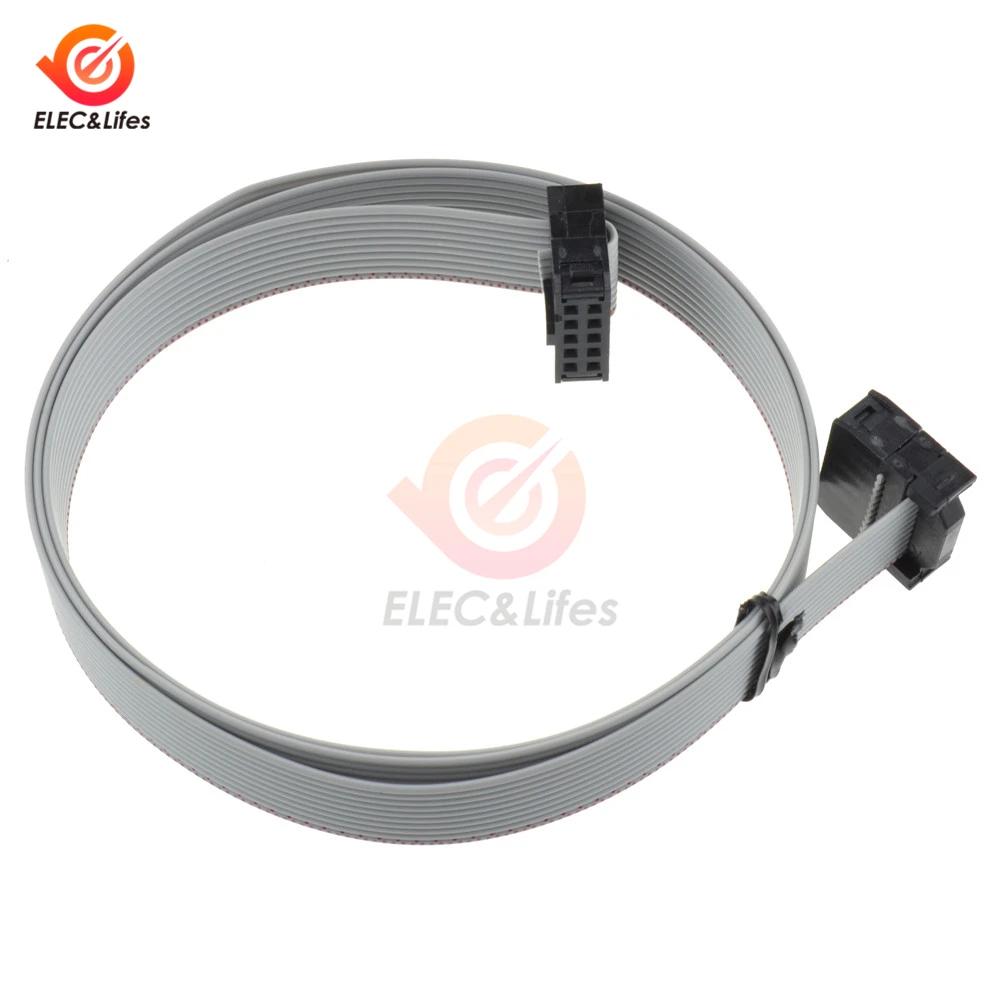 10pcs 10pin 2.54mm IDC Flat Ribbon Cable Wire for Atmel AVR ISP JTAG Download VQ