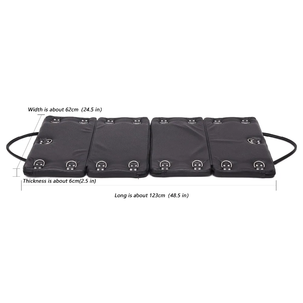 Leather bed mats mattress cushion equipment for body bondage handcuffs leg restraint Adult SM Sex Game Toy for women men couple 3