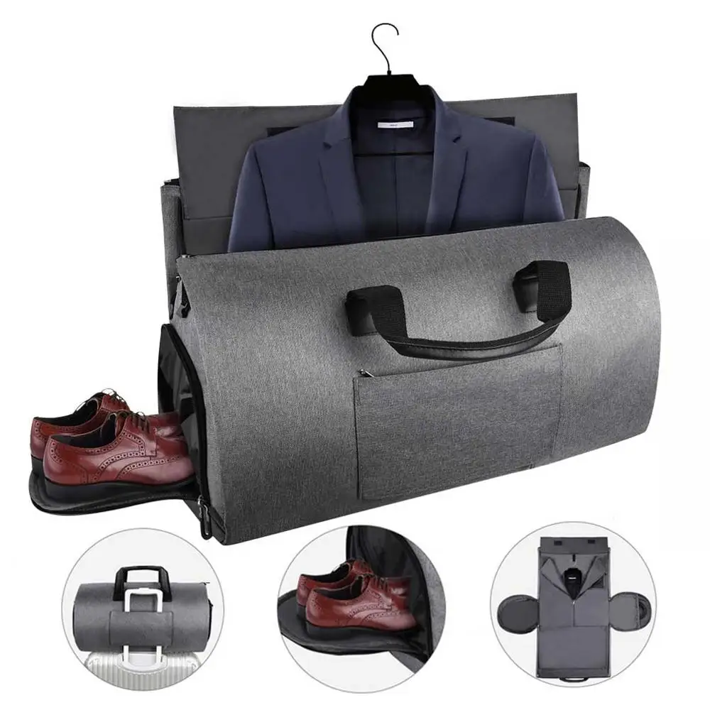 

Nylon Big Large Foldable Business Travel Bag Duffle Bag Carry On Cabin Luggage Bag Organizer Weekend Duffel Suit Bag for Men