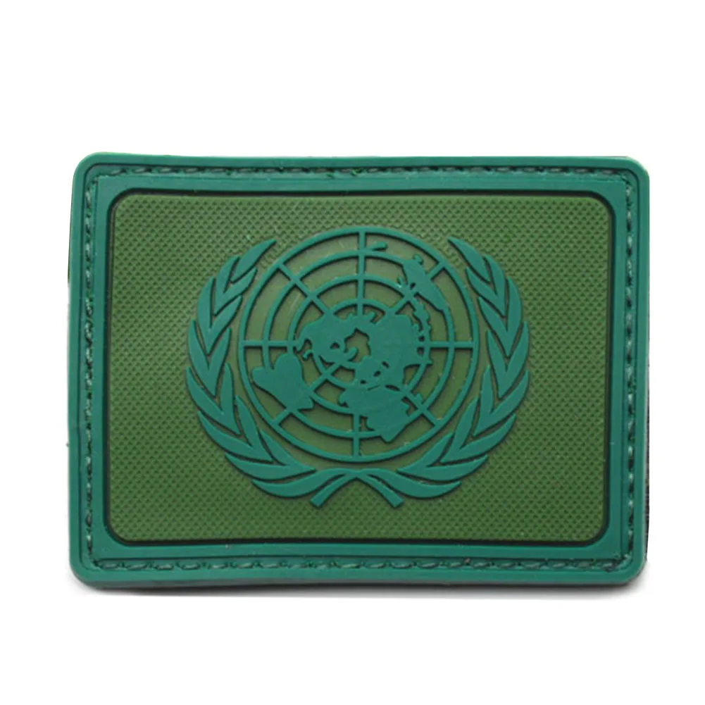 2017 New International U.N UN United Nations PVC Shoulder Badges Green