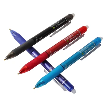 

4PCS Gel Pen Rubber Erasable Pen Imported Ink Temperature Control Erasable Pen Blue-black Press Erasable Pens For School Office