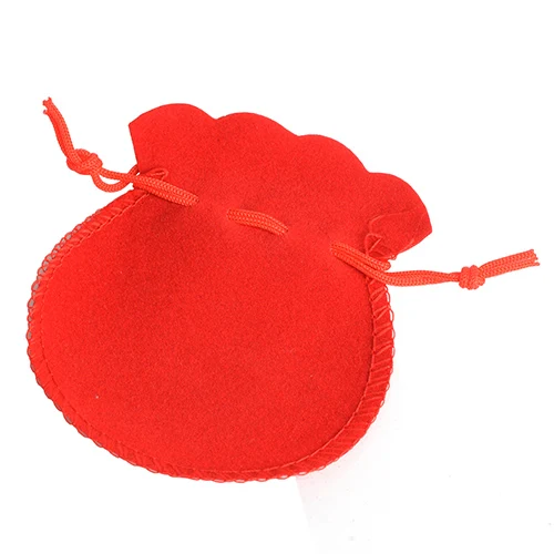 10pcs/lot 7x8cm 9x12cm Velvet Bag Drawstring Pouch Calabash Jewelry Ring Packing Bags Wedding Christmas Candy Gift Favor Bag - Цвет: Красный