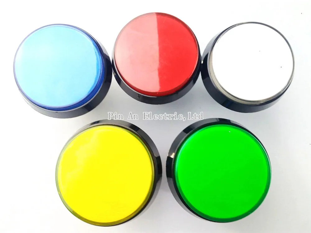 60mm LED Light Big Round Arcade Video Game Player Push Button Switch Lamp