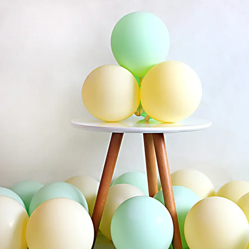 20шт 5 дюймов Macaron латексные воздушные шарики в виде леденцов украшения для дня рождения свадебные принадлежности для праздничной вечеринки - Цвет: Green Yellow