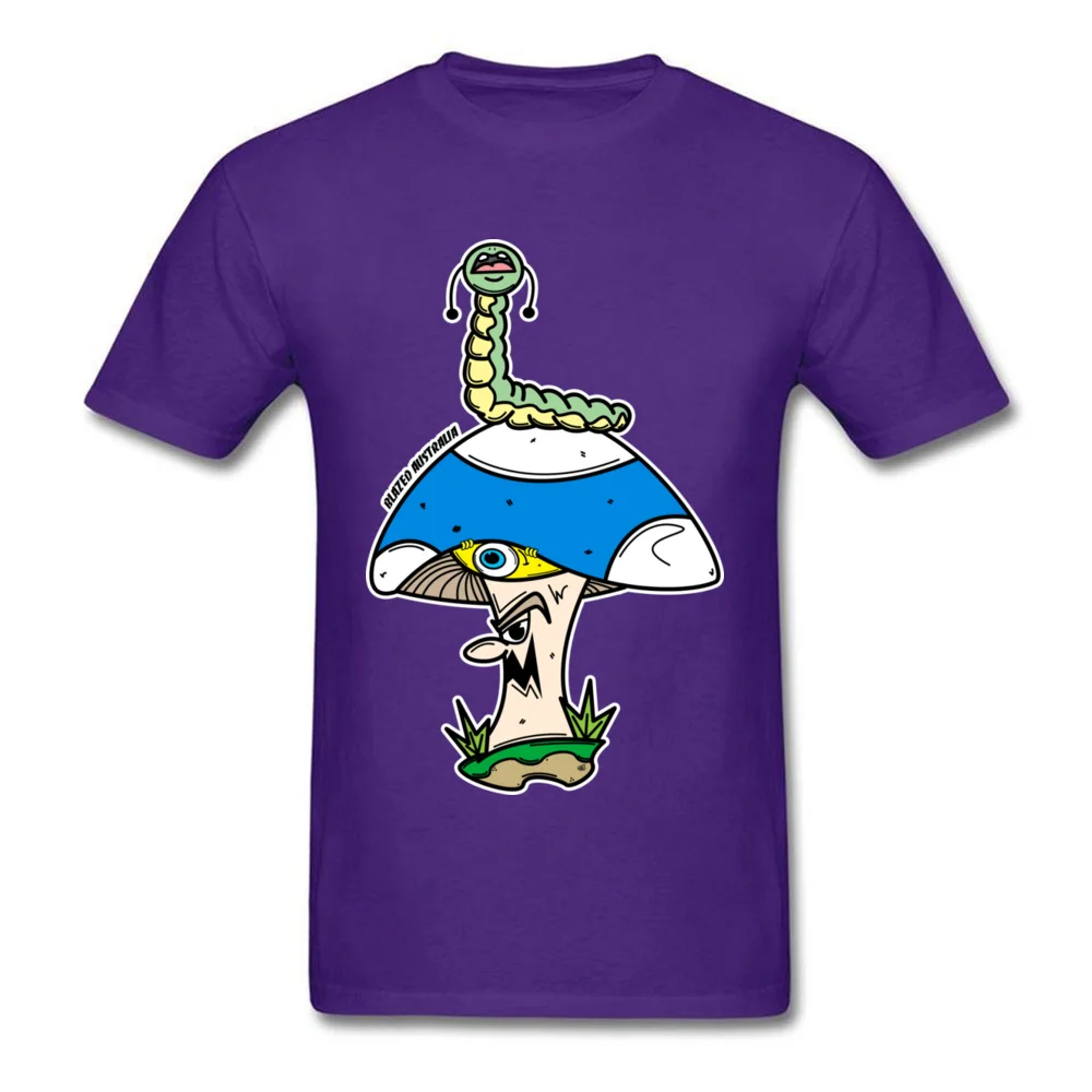 Screaming Caterpillar T Shirts Casual Short Sleeve Company O Neck Cotton Tops Shirt Slim Fit Tee-Shirt for Male Summer Fall Screaming Caterpillar purple