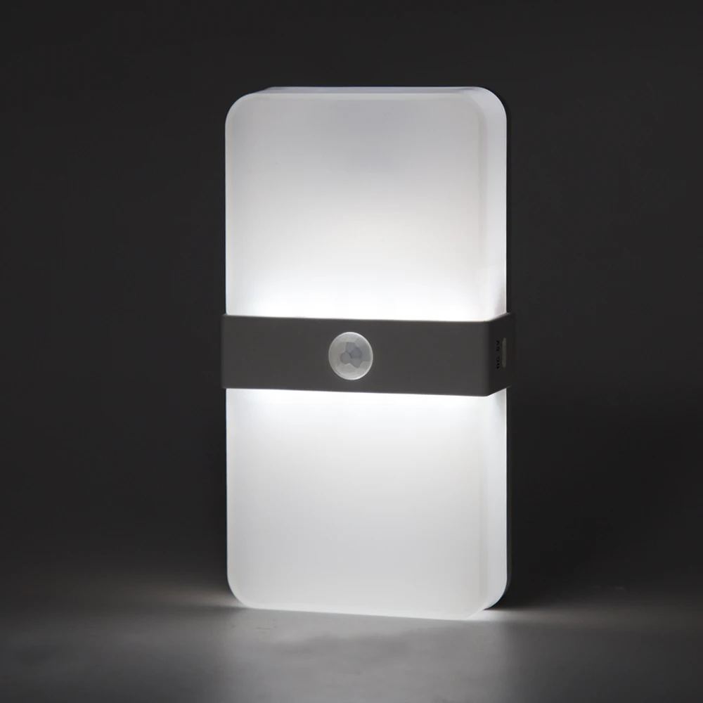 Автоматическое выключение перезаряжаемый PIR датчик светодиодный ночной Светильник ИК инфракрасный движения светодиодный настенный светильник шкаф светильник для спальни шкаф лестничный светильник