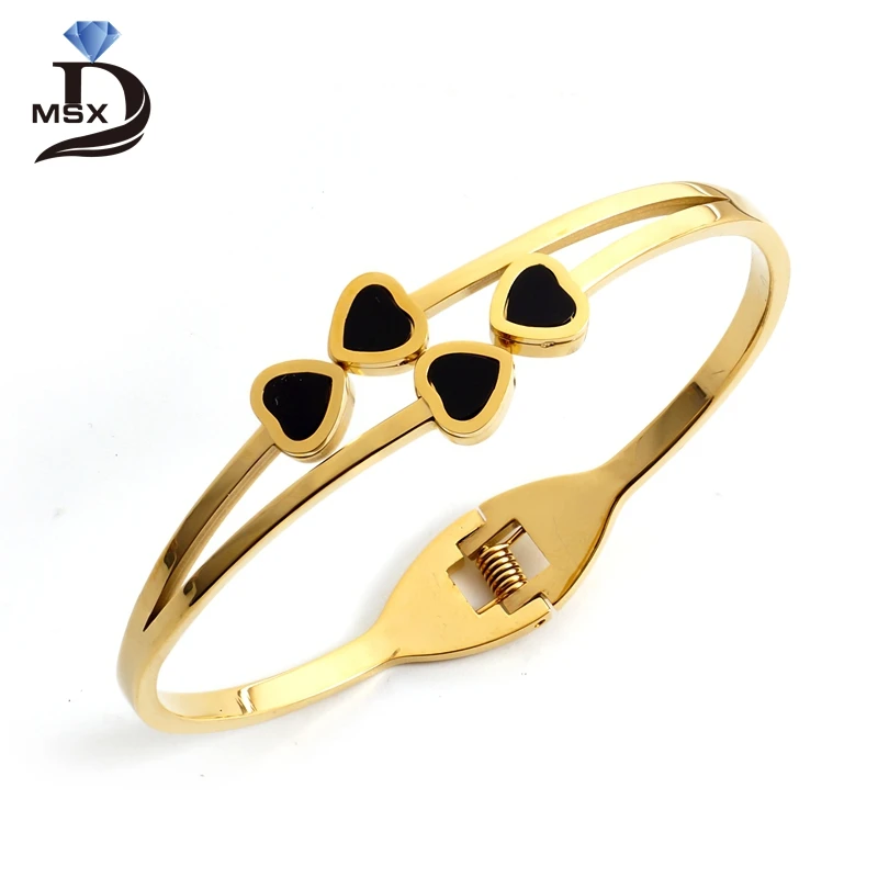 

316L Stainless Steel Lover Bangles&Bracelets for Woman Gold Plating Resin Cuff Wristband Engagement Party Wedding Female Jewelry