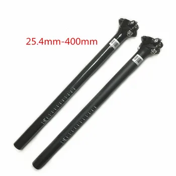 

Special new arrive 3k seatpost black 0mm Double nail Bicycle seatpost carbon fibre bike seatpost bike parts 25.4*400mm
