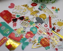

Minute 44pcs Go Together Cardstock Die Cuts Stickers For DIY Scrapbooking Decorative label/Hand Account/Holiday Gift Tags