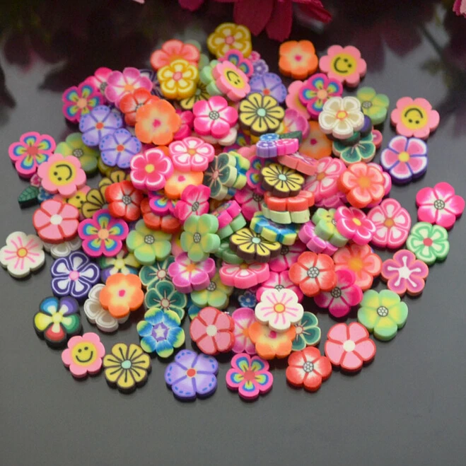 

Free shipping! Polymer clay craft silk Flat back flowers slices Resin cabochons phone for DIY decoration mix 200pcs/lot