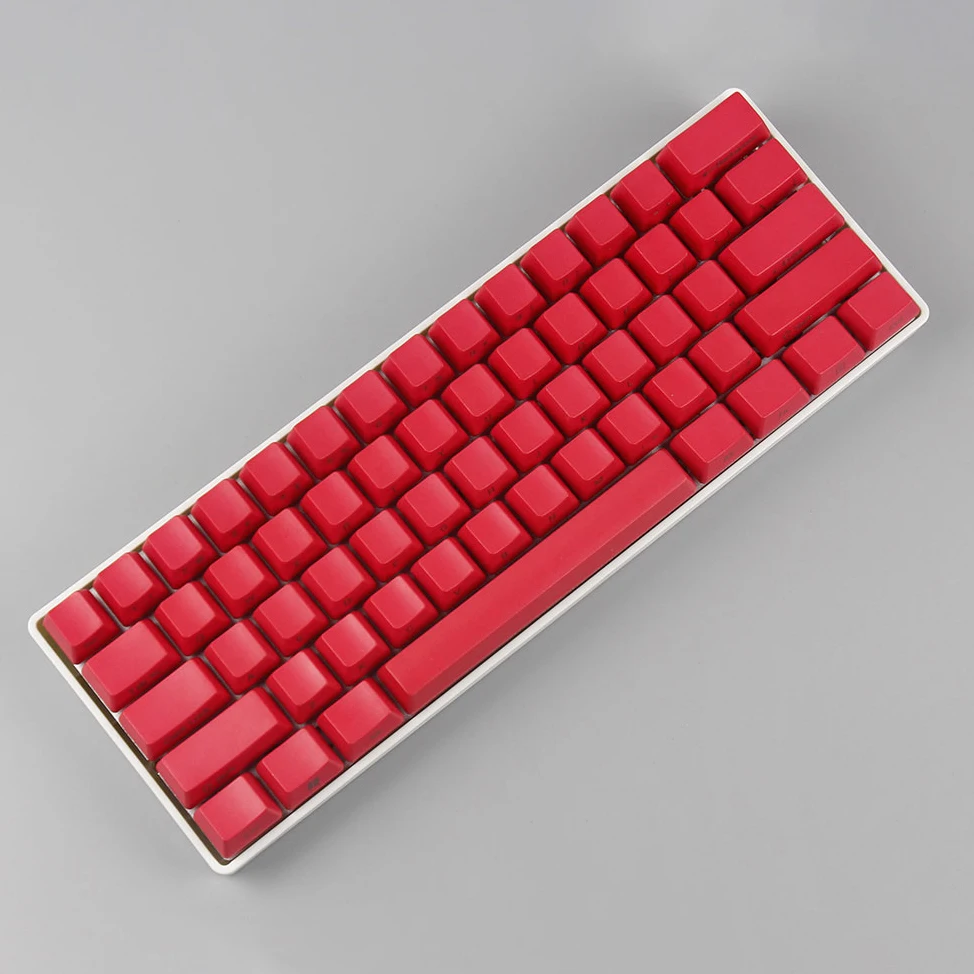 Красная 60 OEM боковая печатная Толстая pbt 61 клавиша для GH60 покер DZ60 mx Переключатель