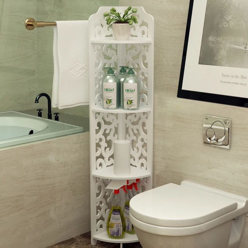 

Bathroom wall corner shelf French triangle multi-layer storage rack