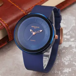 Badace 2017 Лидирующий бренд наручные часы Для мужчин прочный силиконовый Strape Спорт кварцевые-Смотреть Простой Досуг часы мужской тонкий
