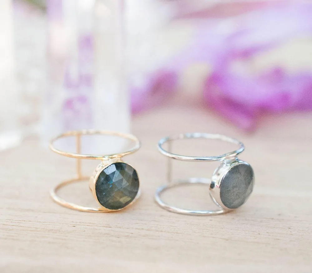 Женское кольцо в стиле бохо с большим лунным камнем, уникальный стиль, цвет серебро, золото, свадебные ювелирные изделия, обручальные кольца для женщин