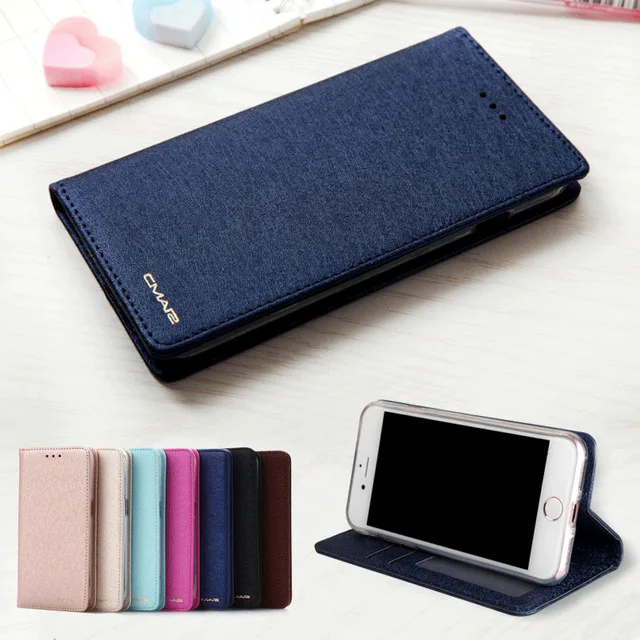 

For iPhone 7 Case Silk Leather Magnetic Flip Wallet Case Cover For iPhone 6 6S 7 8 Plus X XS XR XS Max Case With Stand Card Slot