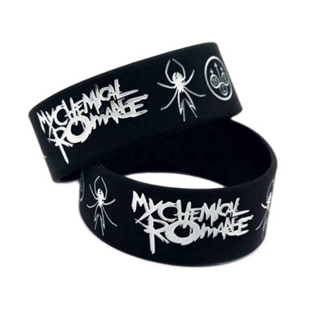 

2018 Fashion rock rubber wristband 1PC New Romance Punk Style Silicone Soft cheap spider balck silicone bracelet