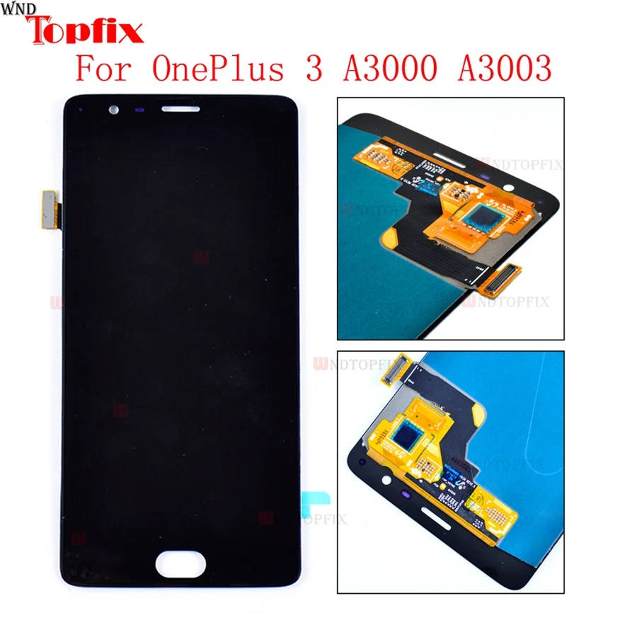 5.5Inch LCD For Oneplus 3T A3000 A3003 Tested LCD Display Touch Screen Digitizer Assembly With Frame Replacement For OnePlus 3 (1)