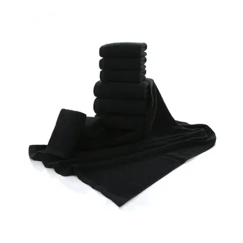 

Black Bath Towel 70X140CM Cotton Face Towel Bath Towels for Adults 100% Pure Cotton Towel Multipurpose Use for Bath Yoga