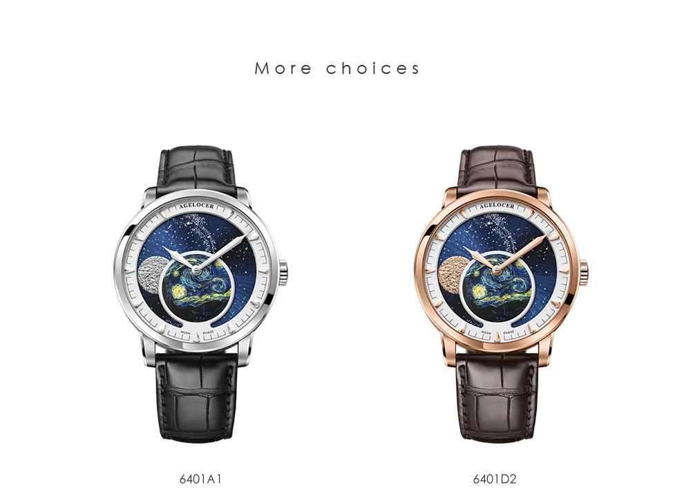 AGELOCER Moon Phase часы швейцарские мужские часы Элитный бренд Мощность резерв 80 часов Moonphase механические с автоподзаводом часы 6401D2