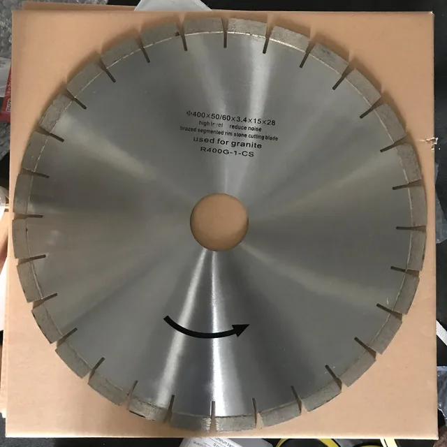 Diamond Saw Blade 16 inch (400 mm) Silent Core for Granite Stone Cutting Disc Segment Height 15