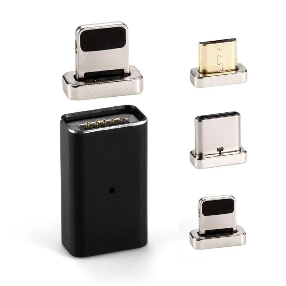 

Magnetic Micro USB Female to Type C/For Lightning/Micro USB Charging Adapter Magnet Converter Data Charger USB-C Metal Plug