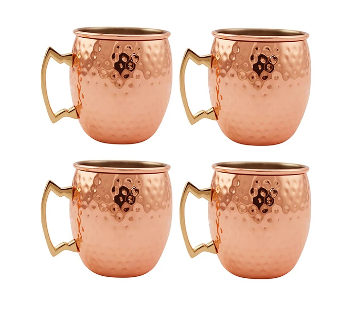 

WOWSHINE 4 PCS Free Shipping Moscow Mule Copper Plated Mug / Cup, 18 Ounce, Set of 4 for promotion