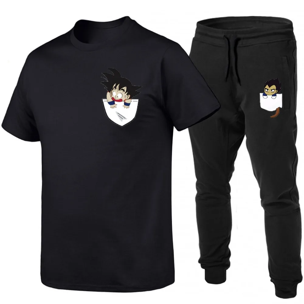 Повседневные мужские брюки с забавным принтом Dragon Ball Goku хлопок Осень-зима серый